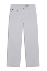Calça Color Twill Wide 5 Pockets Silver