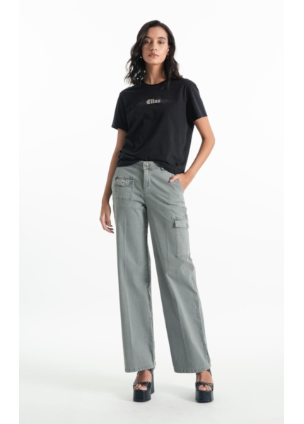 Calça Color Twill Wide Cargo Verde Oliva