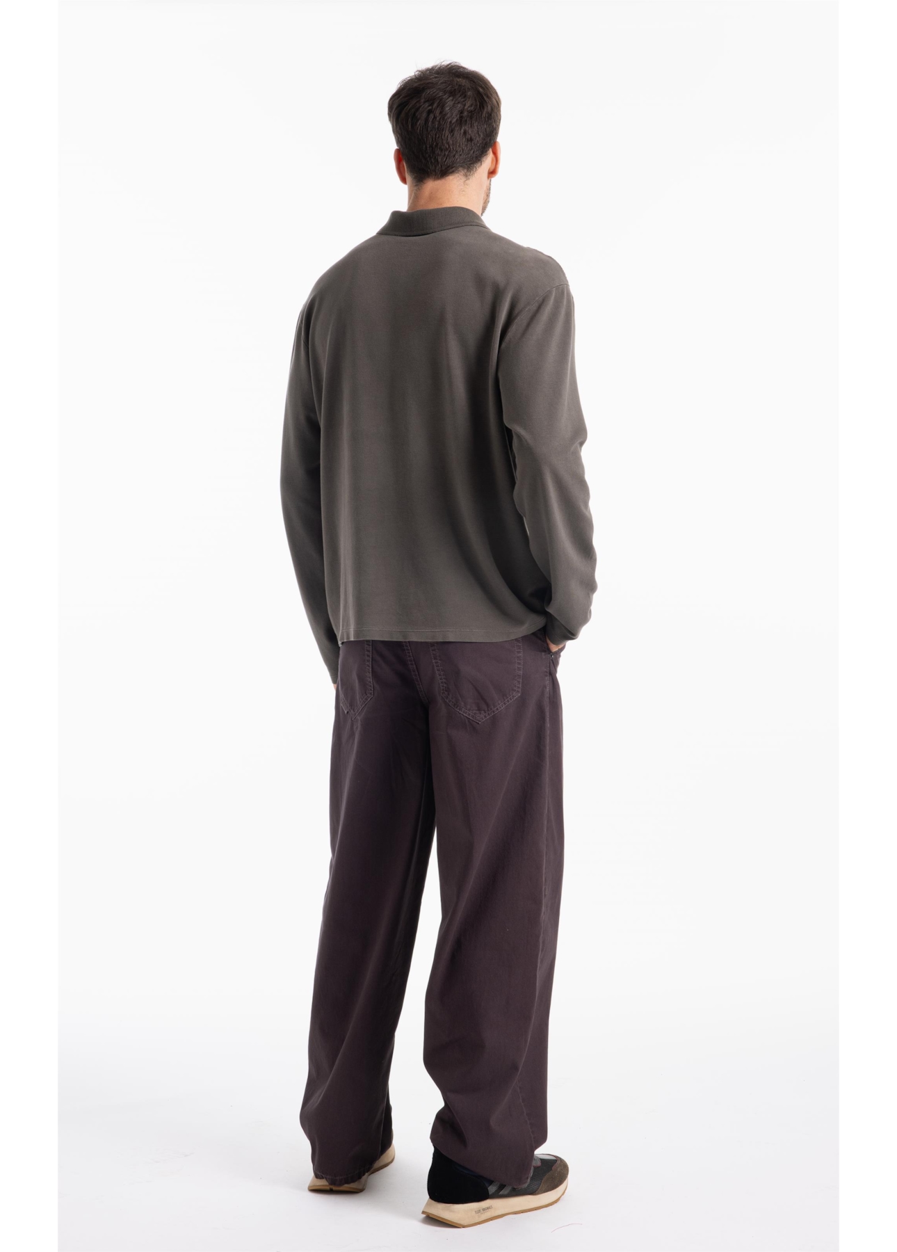 Calça Color Twill Wide Leg Plumbo