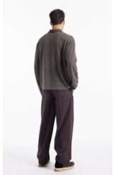 Calça Color Twill Wide Leg Plumbo