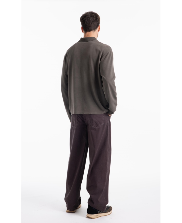 Calça Color Twill Wide Leg Plumbo
