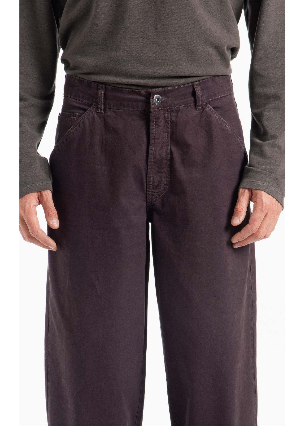Calça Color Twill Wide Leg Plumbo
