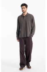 Calça Color Twill Wide Leg Plumbo