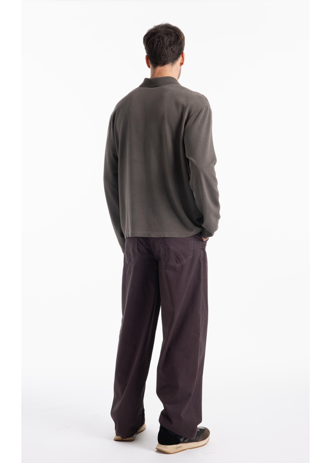 Calça Color Twill Wide Leg Plumbo