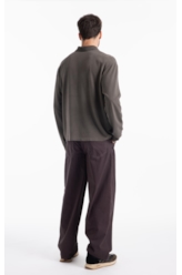 Calça Color Twill Wide Leg Plumbo