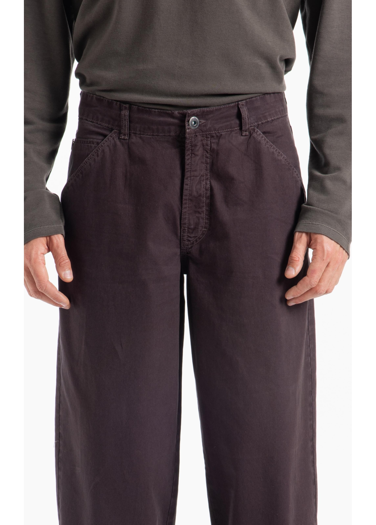 Calça Color Twill Wide Leg Plumbo
