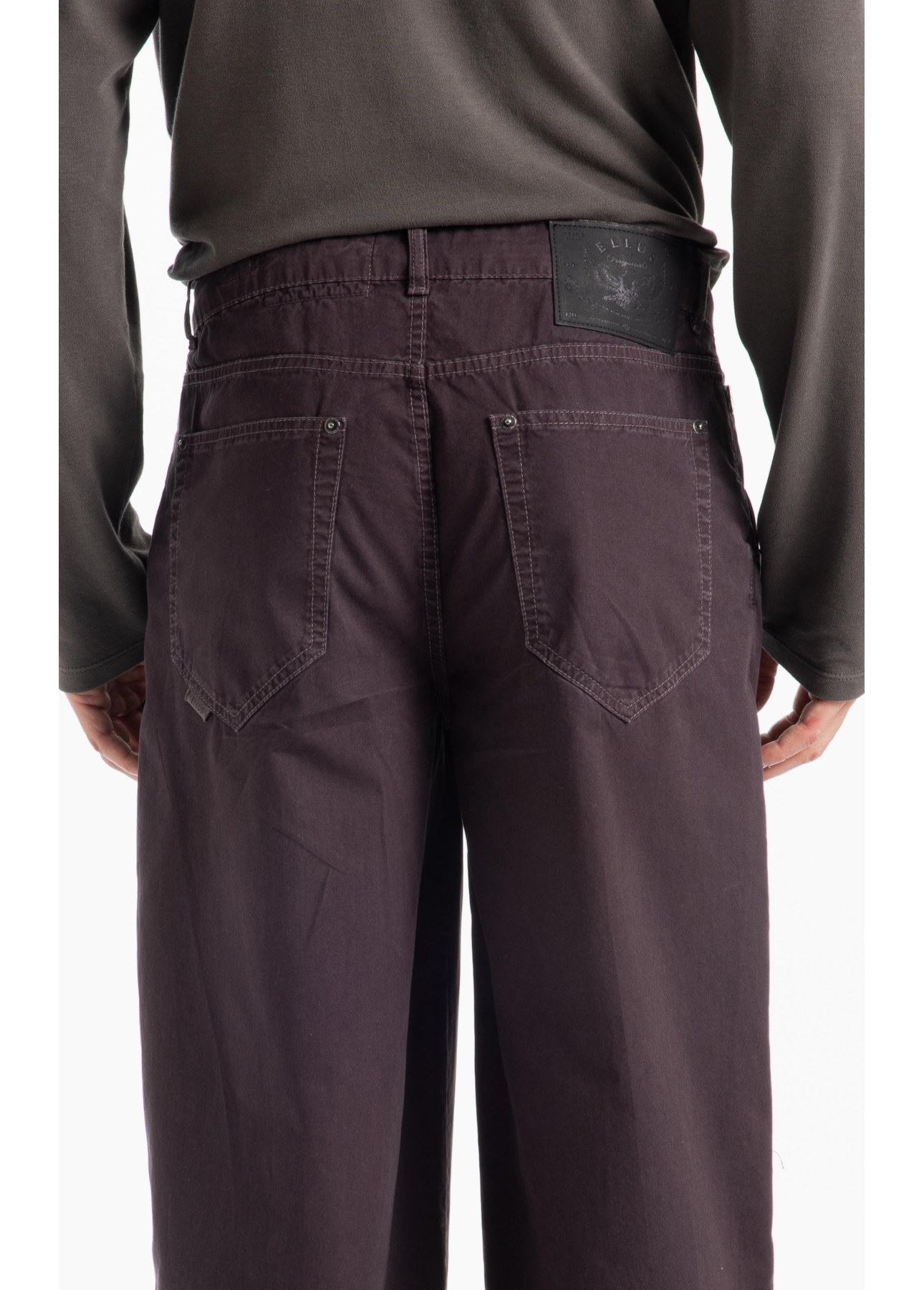 Calça Color Twill Wide Leg Plumbo