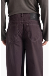 Calça Color Twill Wide Leg Plumbo