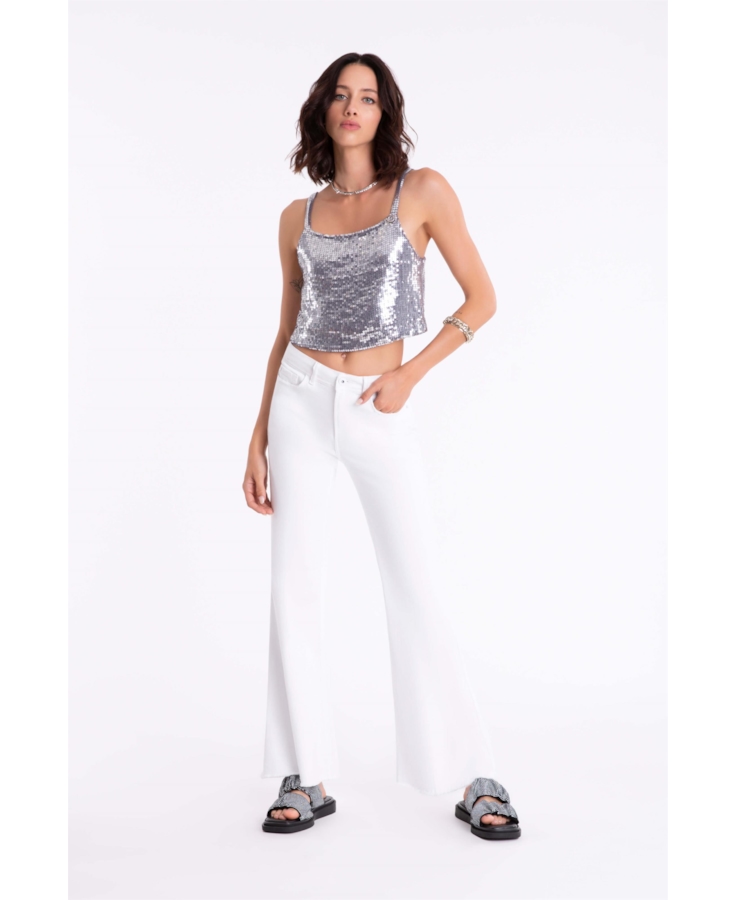 Calça Color Vintage Denim Color Branco