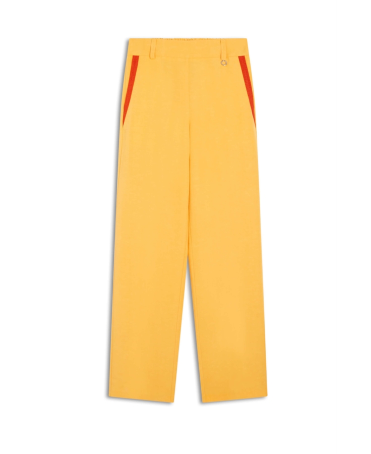 Calça Color Visco Blend Straight Amarelo