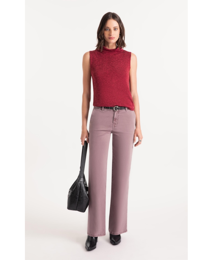 Calça Color Wide Purple Gray