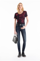 Calça Comfort Blue High Comfort Skinny 1860 Lav.Esc. C/Matiz+3d