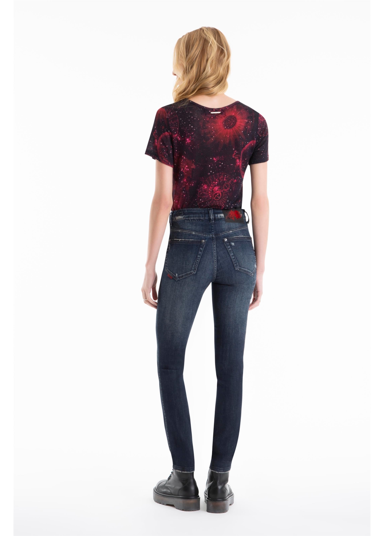 Calça Comfort Blue High Comfort Skinny 1860 Lav.Esc. C/Matiz+3d