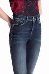 Calça Comfort Blue High Comfort Skinny 1860 Lav.Esc. C/Matiz+3d