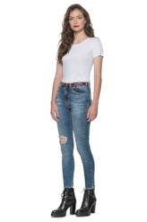 Calça Comfort Índigo Super Skinny 848 Lav.Escuro C/Amassado