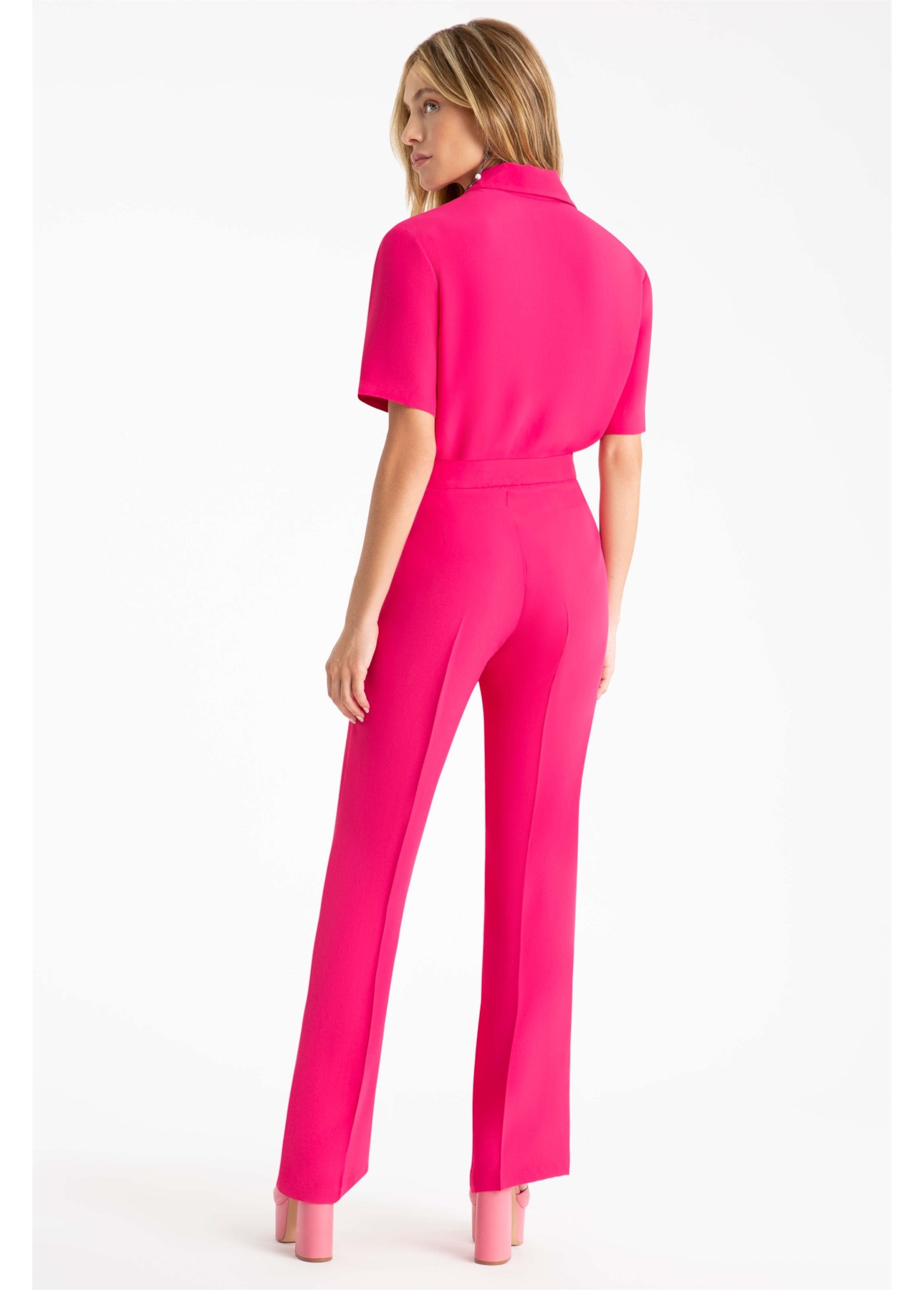 Calça Crepe Pantaloon Pink