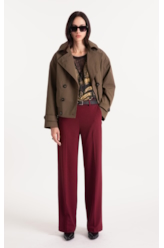 Calça Crepe Way Patte D´eph Vinho