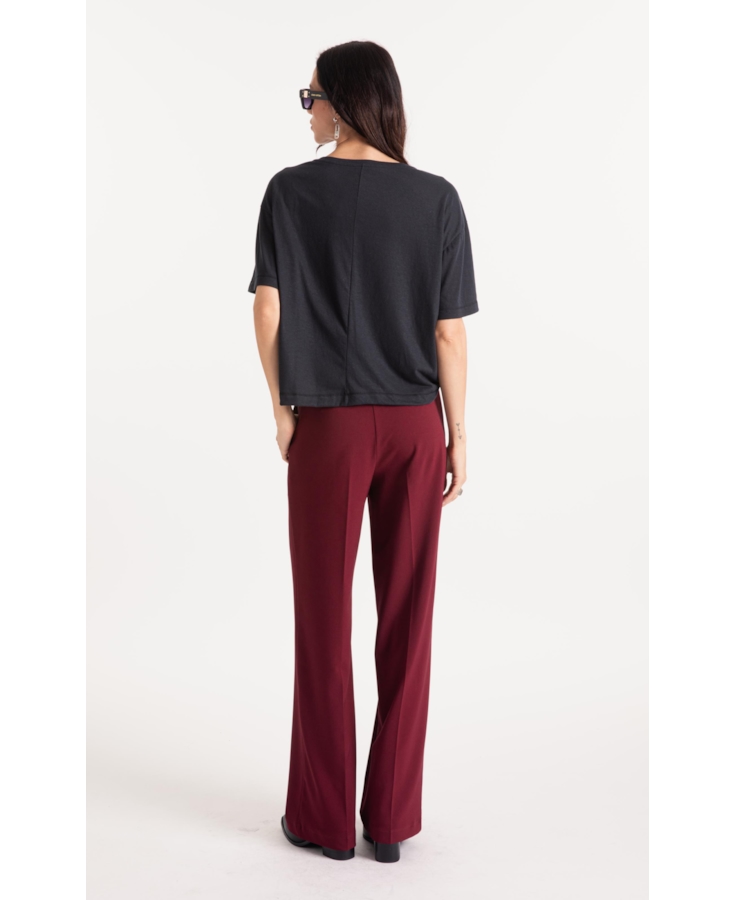 Calça Crepe Way Patte D´eph Vinho