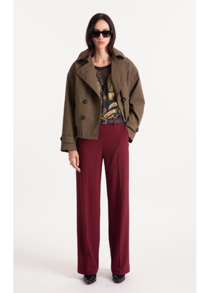 Calça Crepe Way Patte D´eph Vinho
