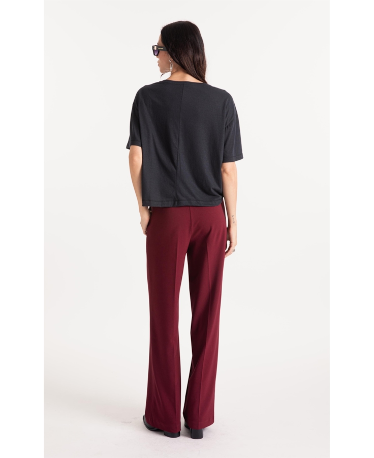Calça Crepe Way Patte D´eph Vinho