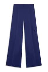 Calça Crepe Way Pocket Wideleg Dark Navy