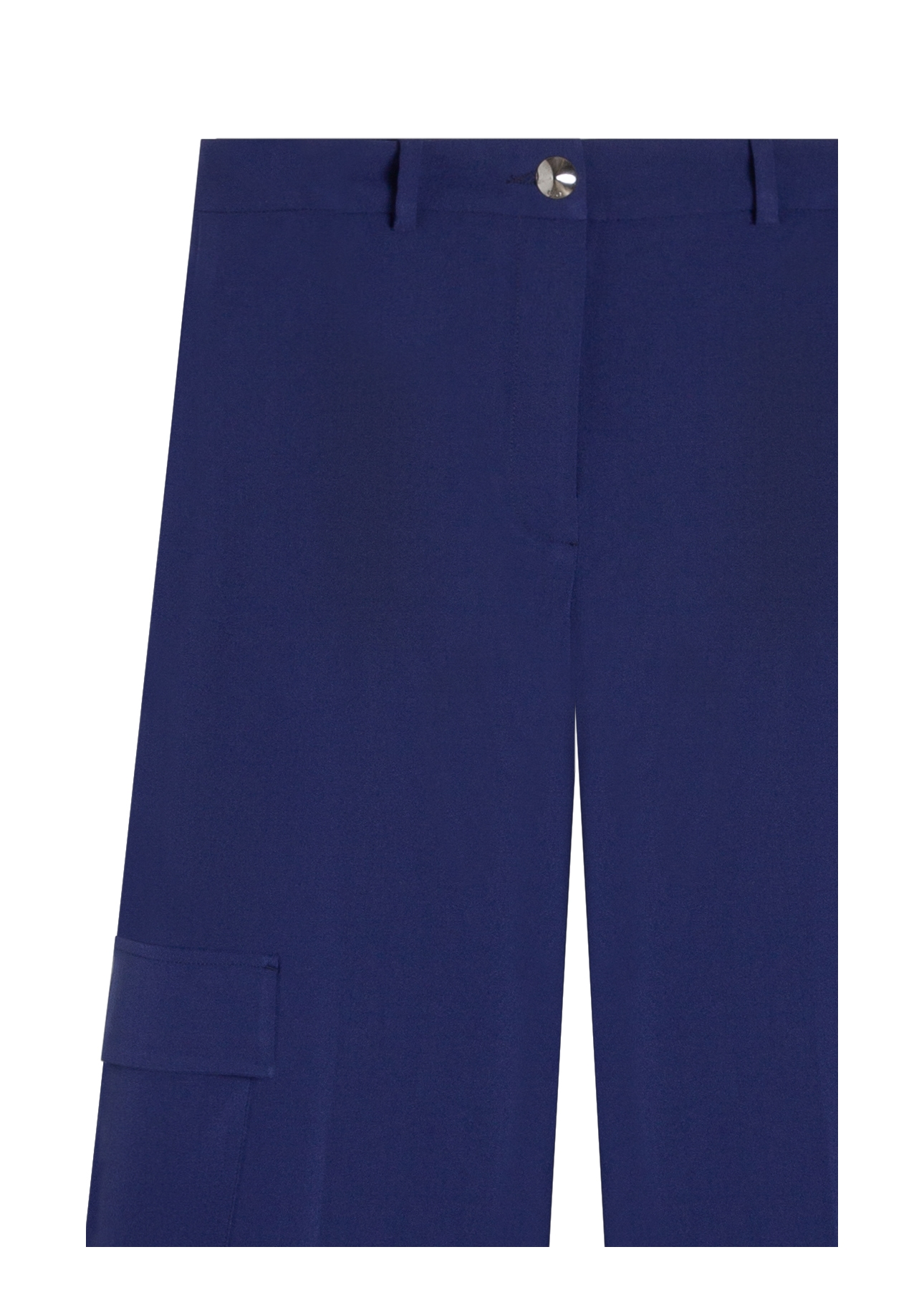 Calça Crepe Way Pocket Wideleg Dark Navy