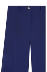 Calça Crepe Way Pocket Wideleg Dark Navy