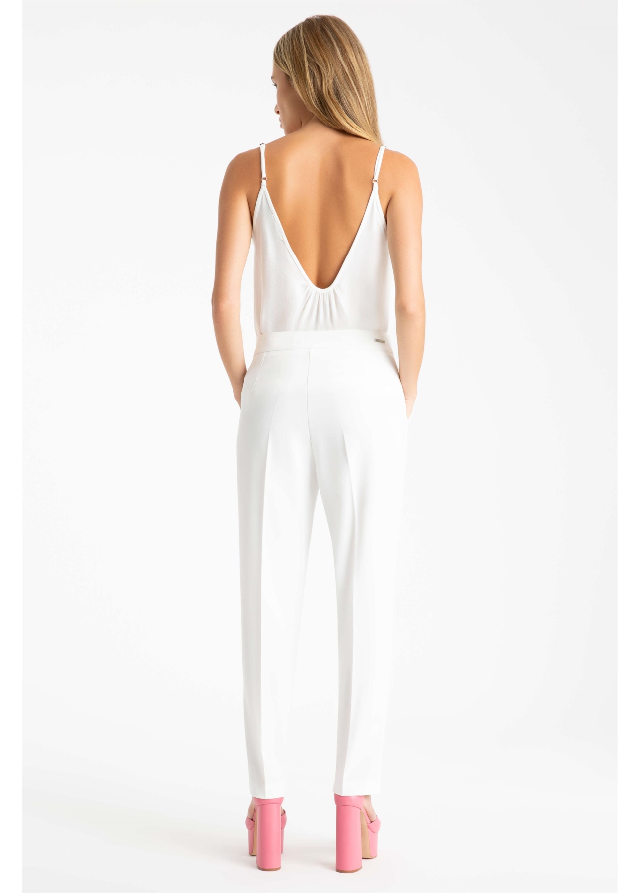 Calça Crepe Way Slim Off White