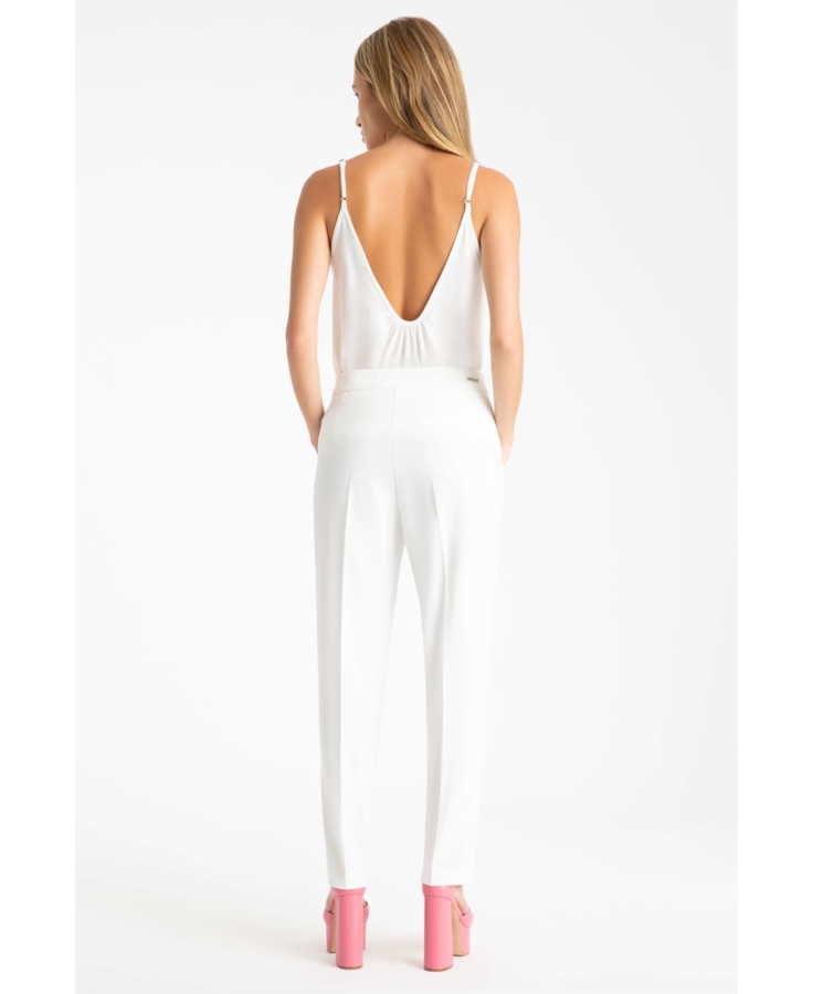 Calça Crepe Way Slim Off White