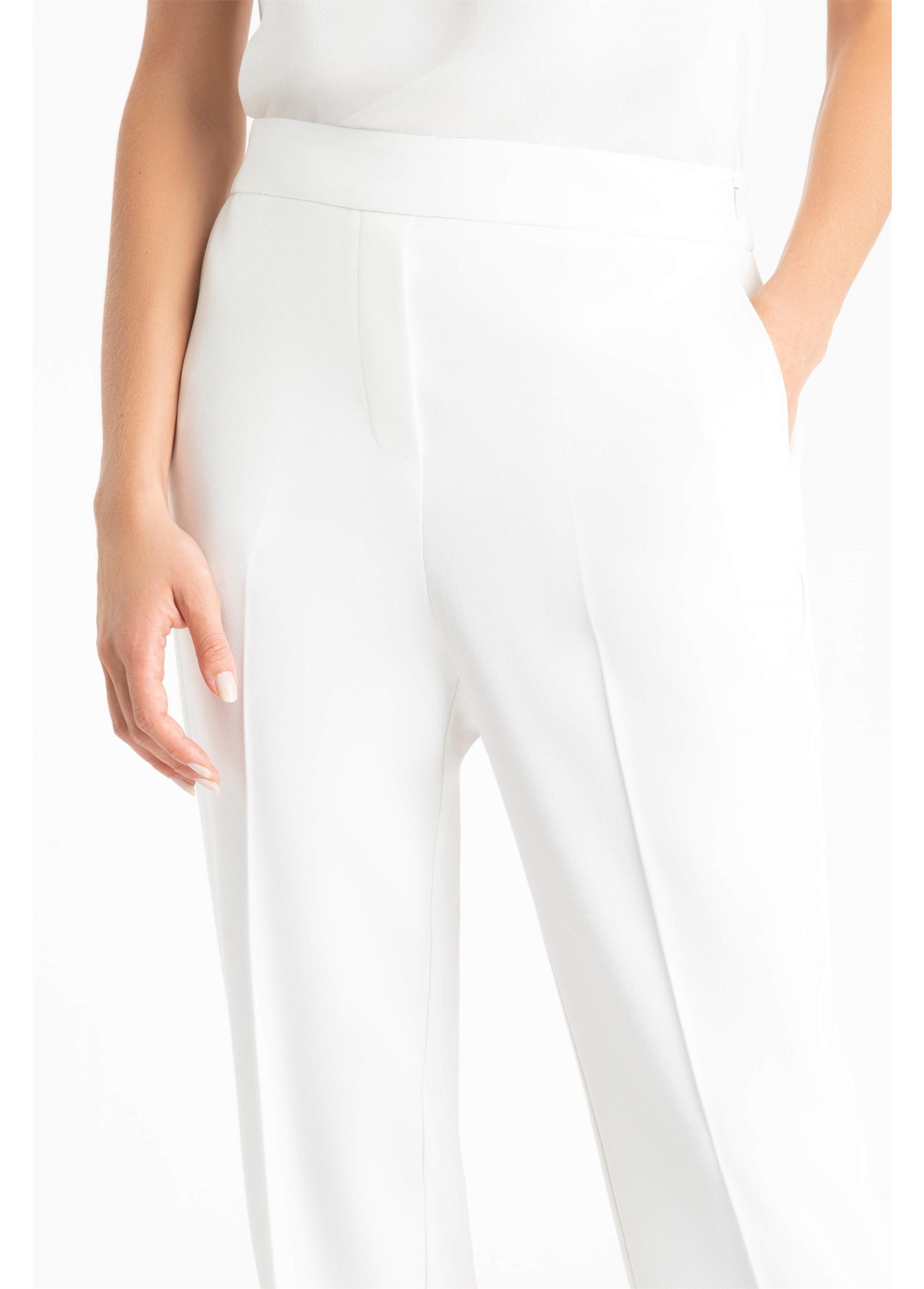Calça Crepe Way Slim Off White
