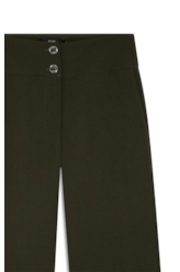 Calça Crepe Way Straight Musgo