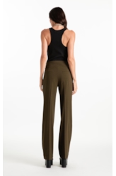 Calça Crepe Way Straight Musgo