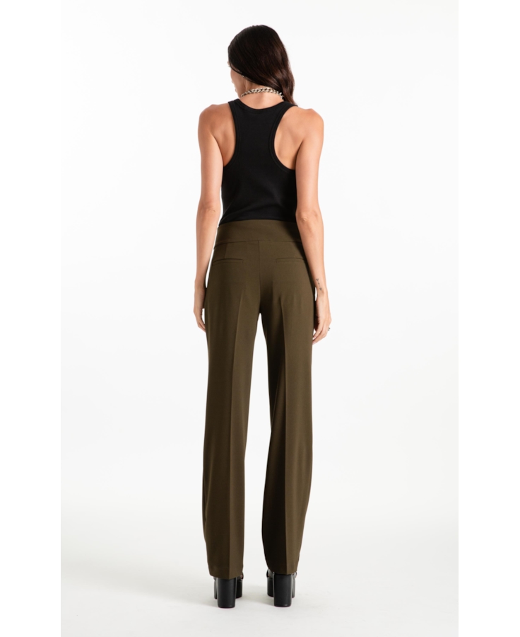 Calça Crepe Way Straight Musgo