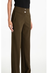 Calça Crepe Way Straight Musgo