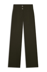 Calça Crepe Way Straight Musgo