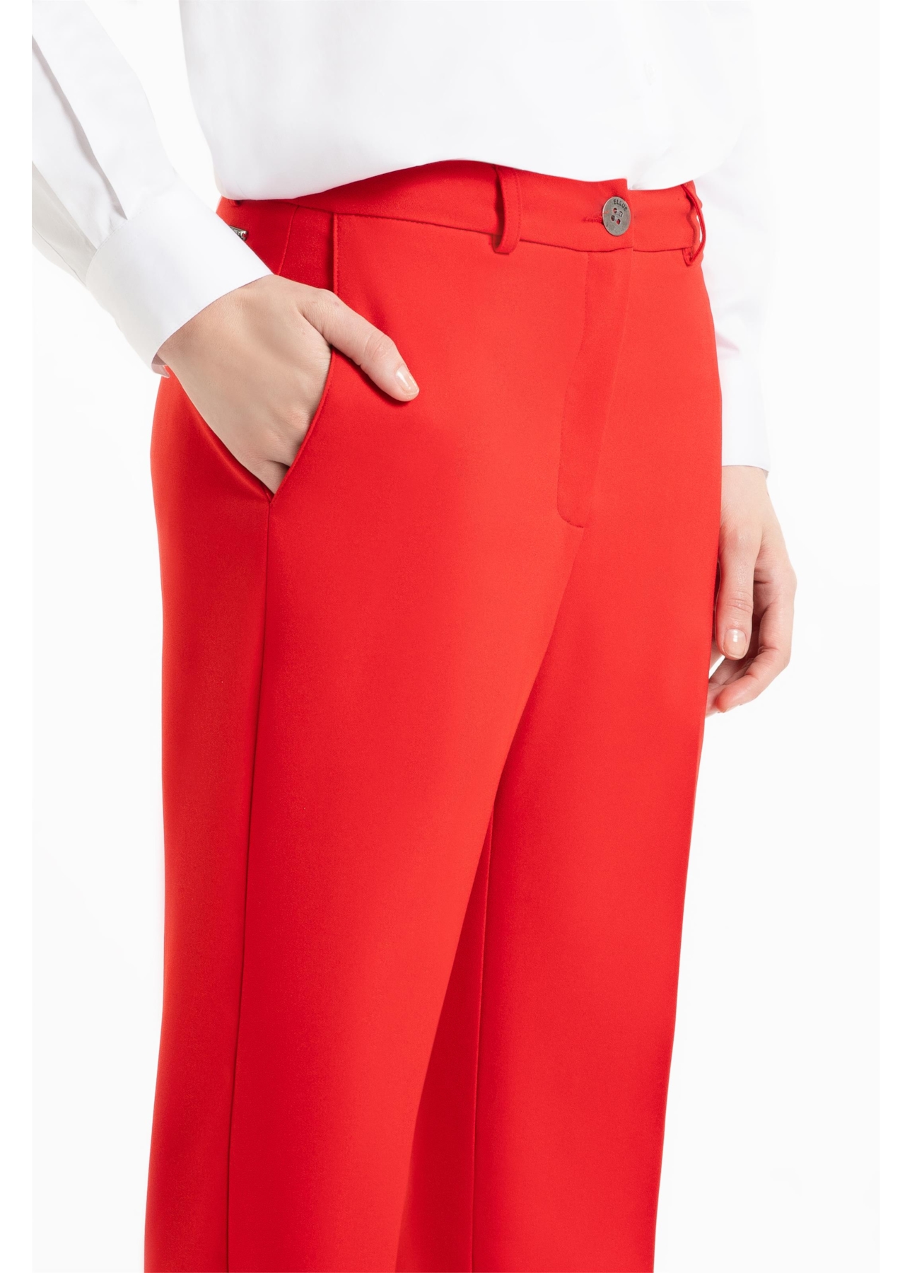 Calça Crepe Way Straight Vermelho
