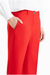 Calça Crepe Way Straight Vermelho