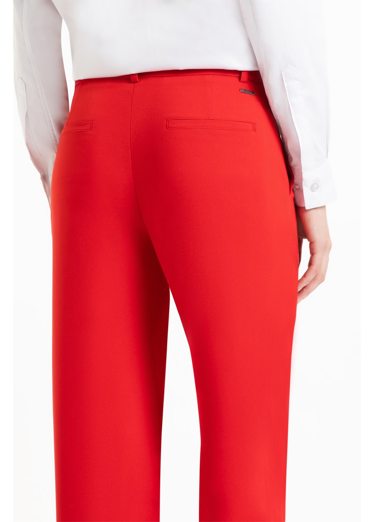 Calça Crepe Way Straight Vermelho