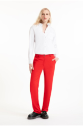 Calça Crepe Way Straight Vermelho