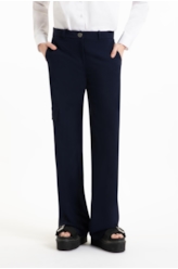Calça Crepe Way  Wideleg Dark Navy