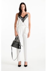 Calça Crepe Way Wideleg Off White