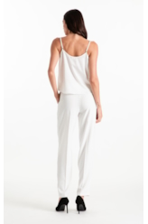 Calça Crepe Way Wideleg Off White