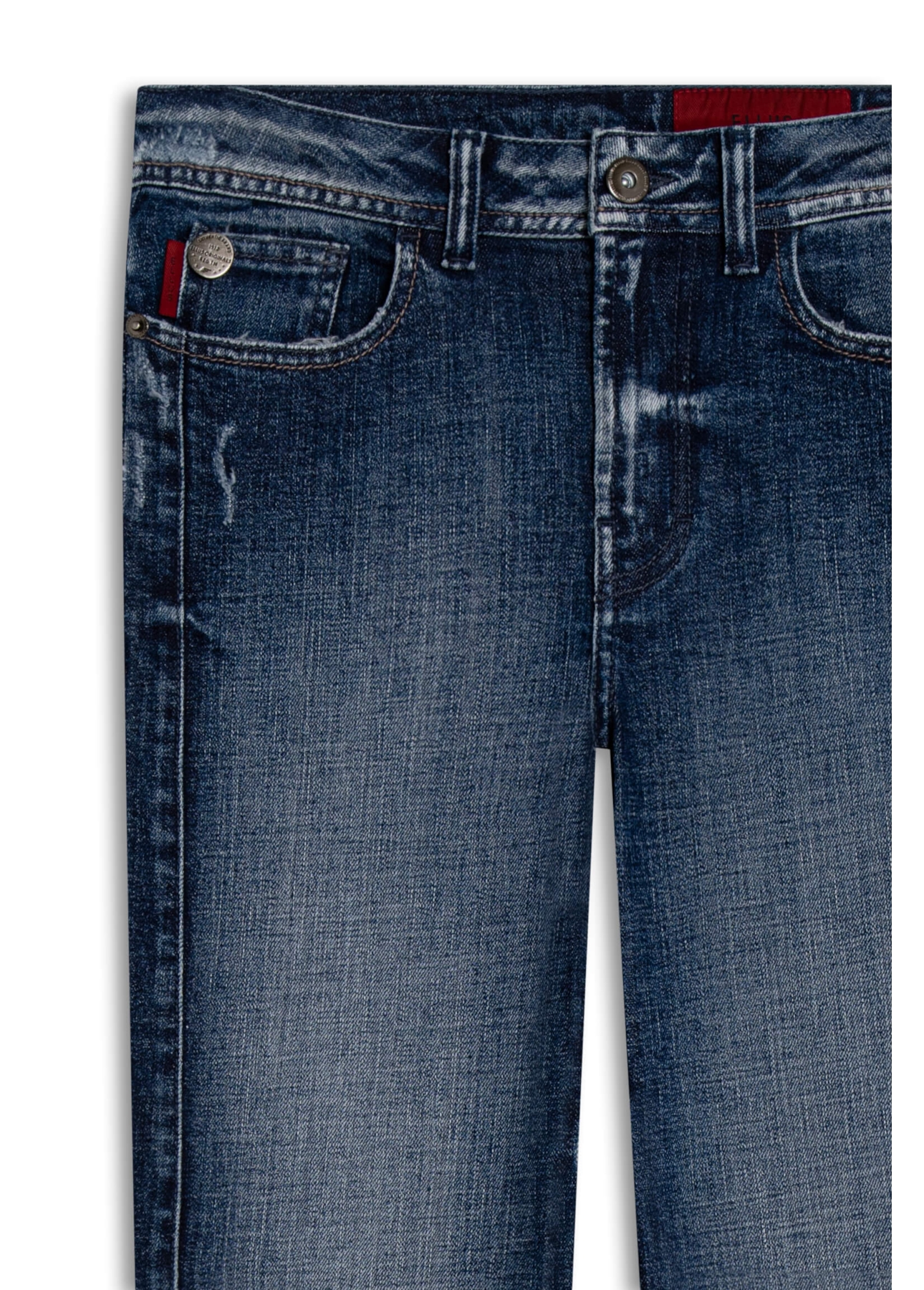 Calça Cross Flames Skinny Lav.Escuro C/Peq.Puidos