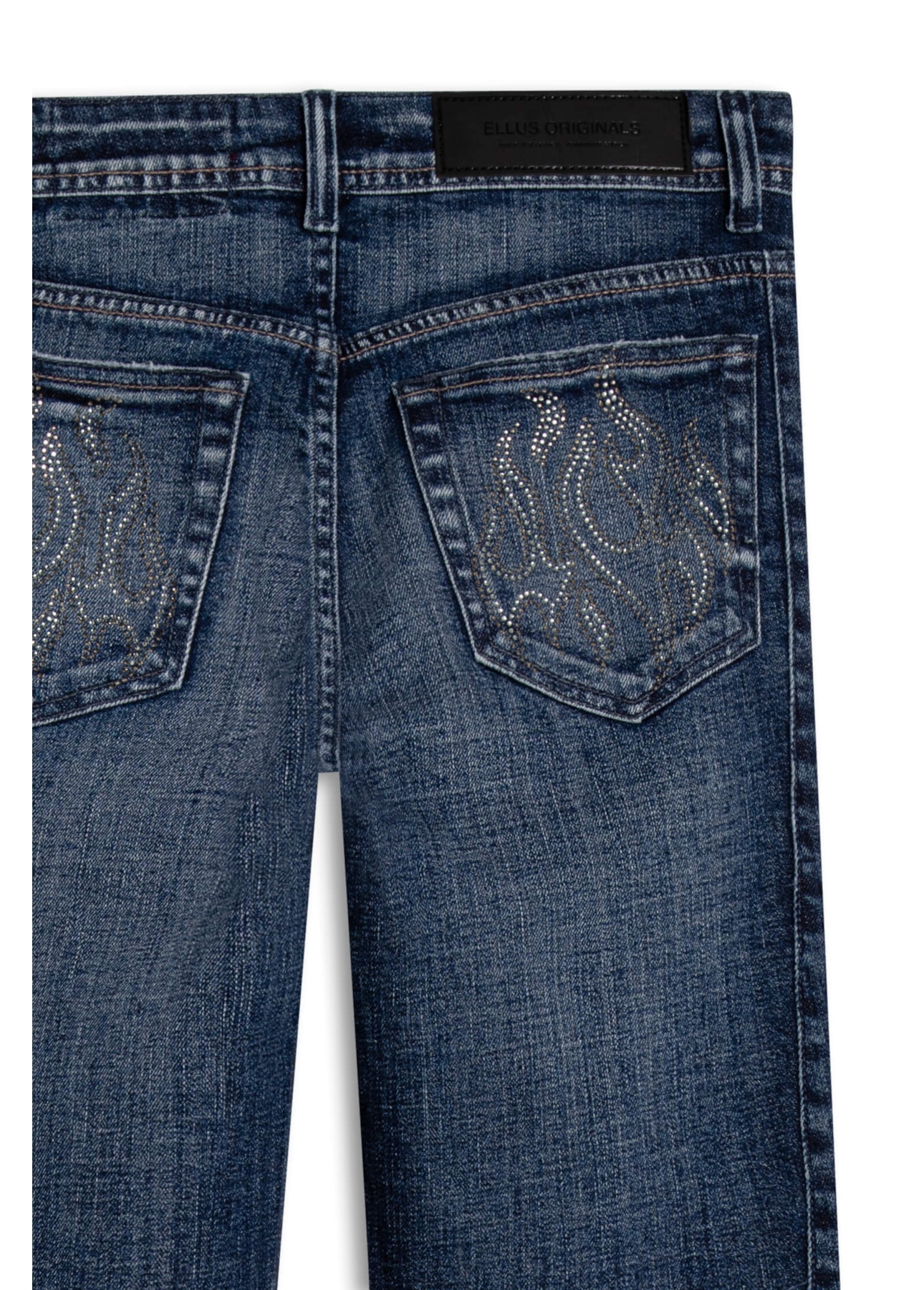 Calça Cross Flames Skinny Lav.Escuro C/Peq.Puidos