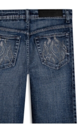 Calça Cross Flames Skinny Lav.Escuro C/Peq.Puidos