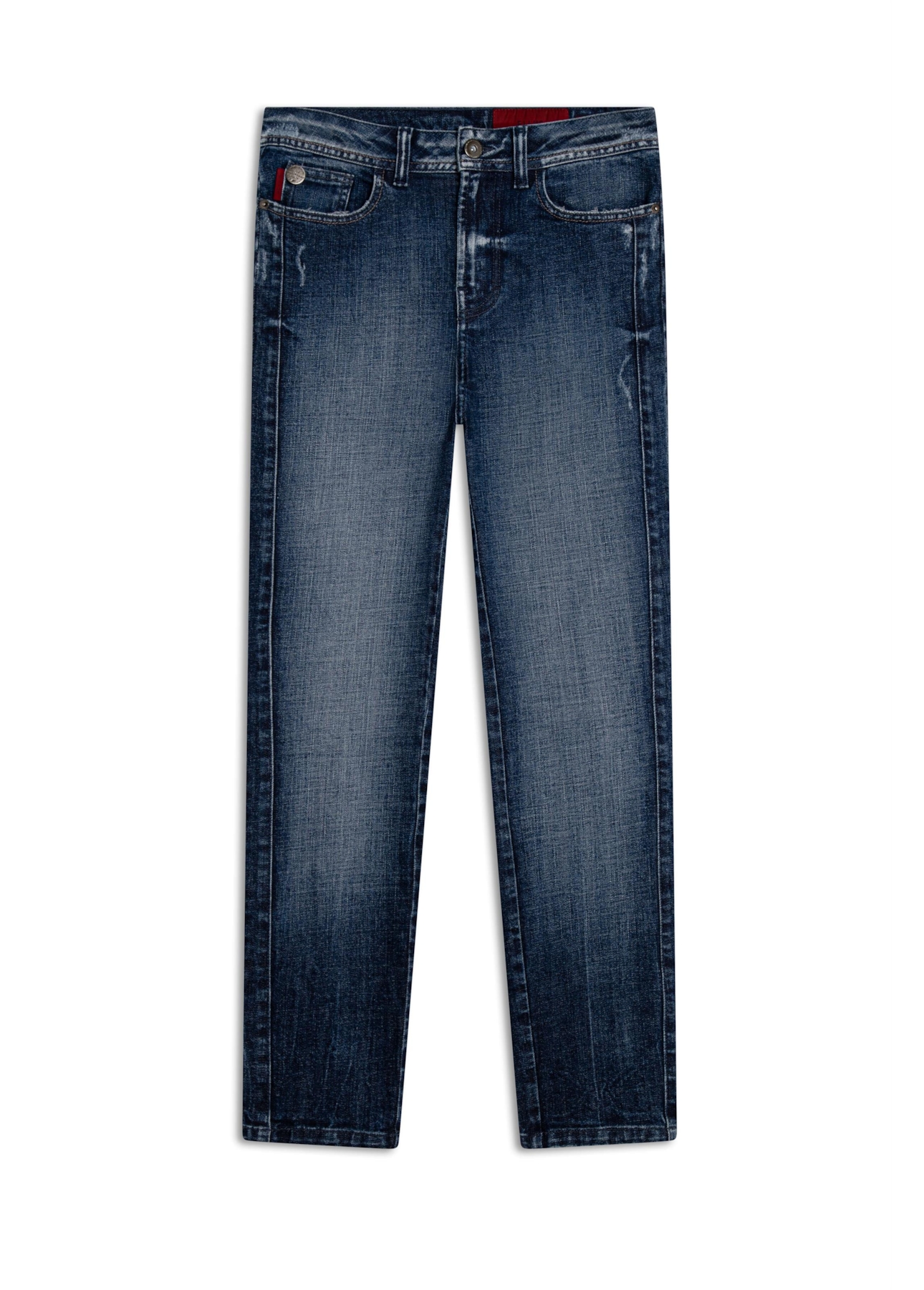 Calça Cross Flames Skinny Lav.Escuro C/Peq.Puidos