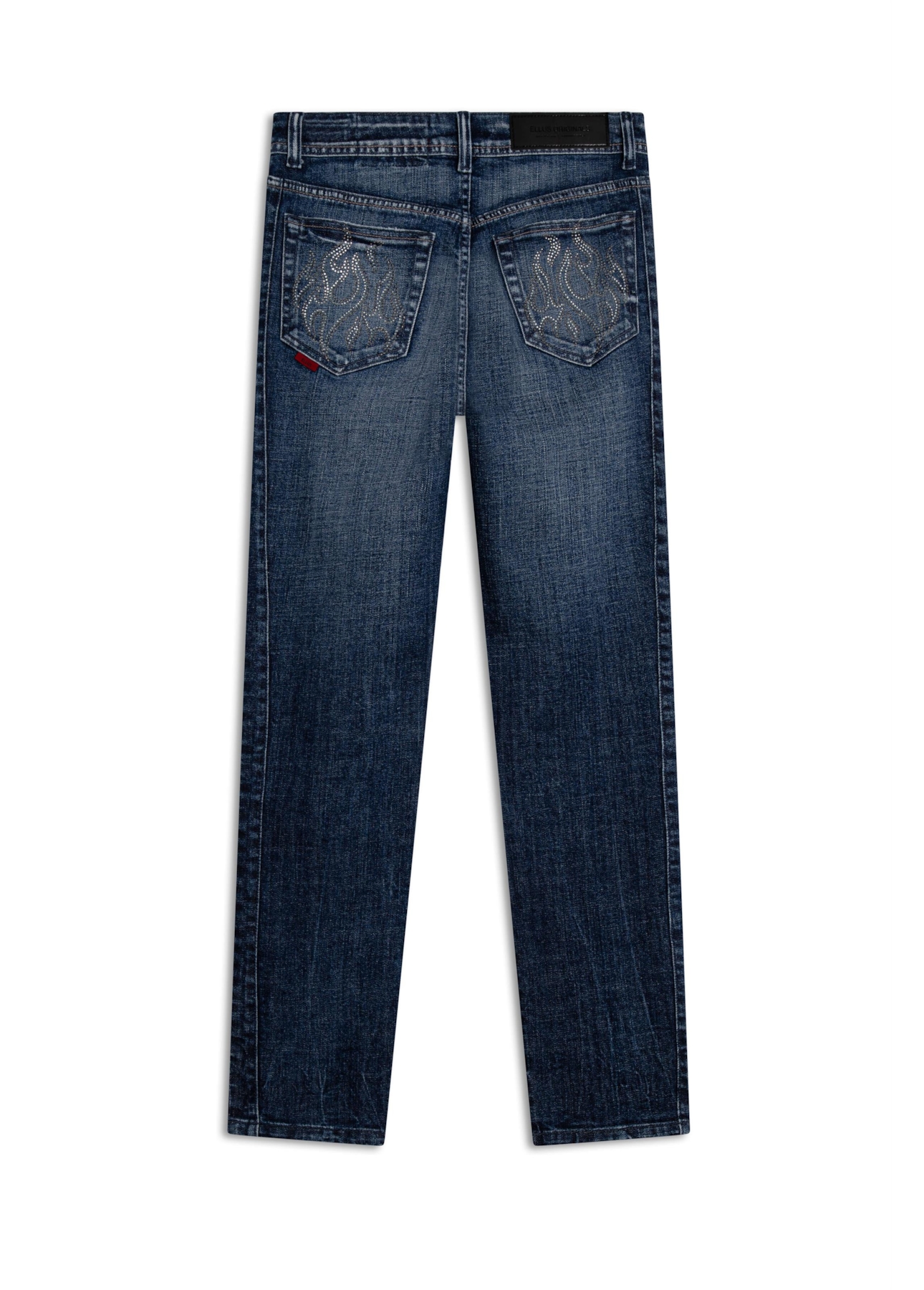 Calça Cross Flames Skinny Lav.Escuro C/Peq.Puidos