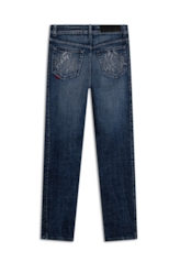 Calça Cross Flames Skinny Lav.Escuro C/Peq.Puidos