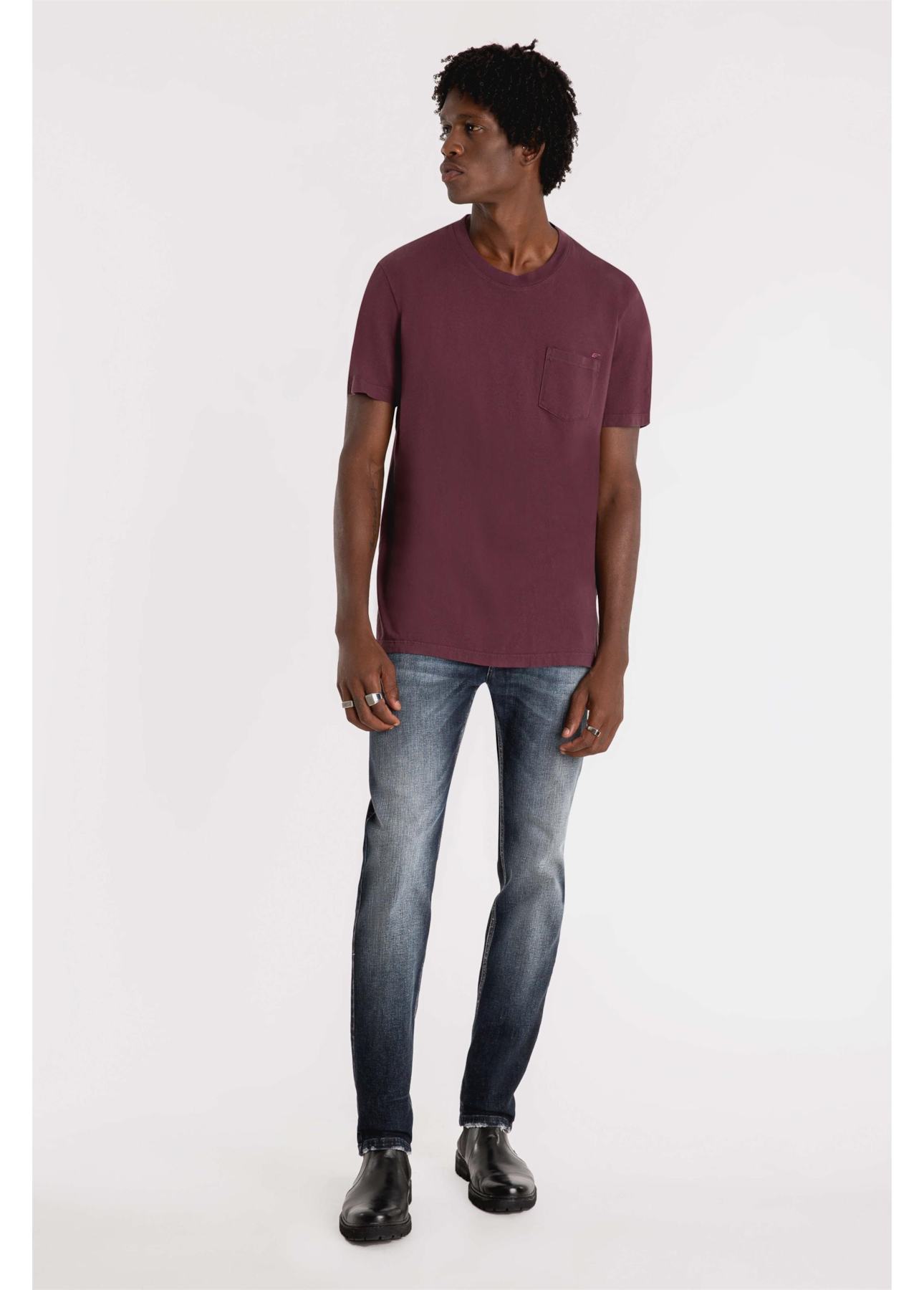 Calça Dark Forest Elastic 1847 Lav. Escuro C/ Matiz