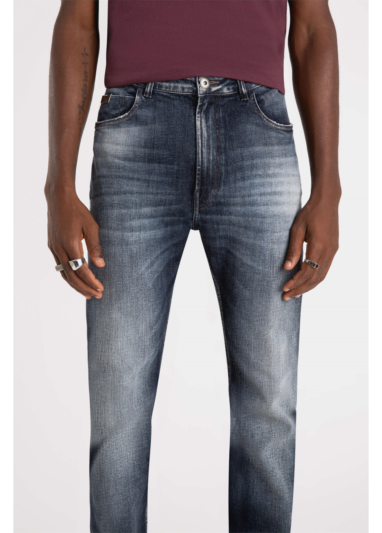 Calça Dark Forest Elastic 1847 Lav. Escuro C/ Matiz